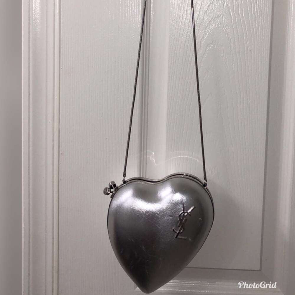 YSL Structured Heart Shaped Bag